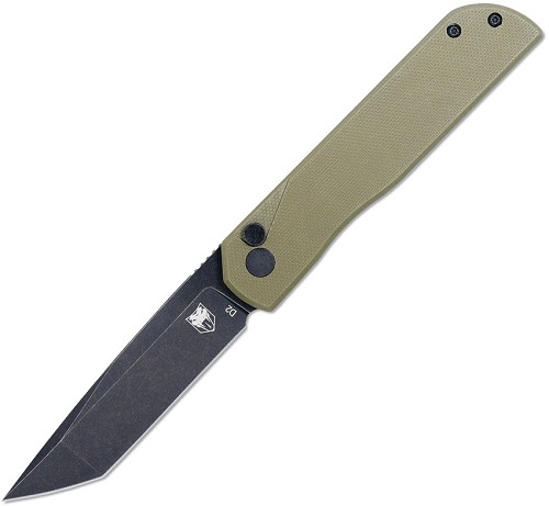 Cobratec Prowler Button Lock Pocket Knife Tanto OD Green - CBTPLRODBT 