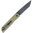 CBTPLRODBTS Cobratec Prowler Button Lock Pocket Knife Tanto OD Green 
