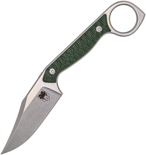 Cobratec Wolfteeth Fixed Blade Knife Green - CBTWLTODGCLP 