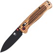 Cobratec Bar Lock Pocket Knife Zebra Wood Drop Point - CBTZWDBLDBK 
