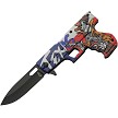 Rite Edge Gun Linerlock Pocket Knife Spring Assisted Texas - CN300227TE 