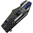 CN300532 Rite Edge Back The Blue Linerlock Pocket Knife Spring Assisted 