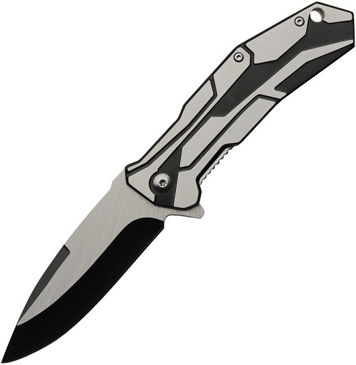 Rite Edge Black Raider Linerlock Pocket Knife Spring Assisted - CN300541BK 
