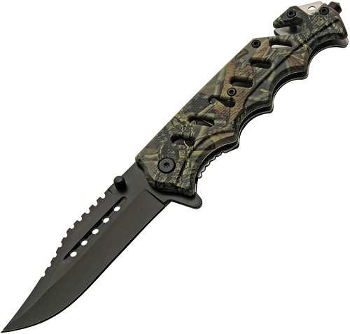 Rite Edge Tactical Linerlock Pocket Knife Spring Assisted Camouflage - CN300553CM 