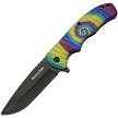 Rite Edge Tie Dye Linerlock Pocket Knife Spring Assisted - CN300558A 