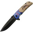 Rite Edge Voodoo Linerlock Pocket Knife Spring Assisted Wolf - CN300564WF 