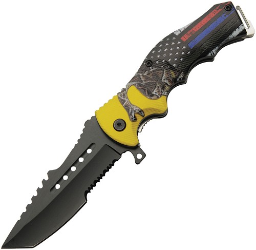 Rite Edge Patriot Service Linerlock Pocket Knife Spring Assisted - CN300566MC 