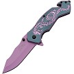 Rite Edge Flying Dragon Linerlock Pocket Knife Spring Assisted Purple - CN300586PU 