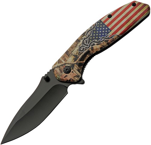 Rite Edge USA Forest Linerlock Pocket Knife Spring Assisted - CN300597US 