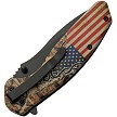CN300597US Rite Edge USA Forest Linerlock Pocket Knife Spring Assisted 
