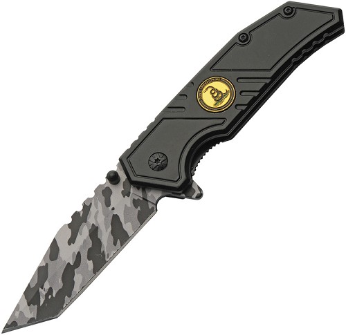 Rite Edge Don't Tread Camo Linerlock Pocket Knife Spring Assisted - CN300598BK 