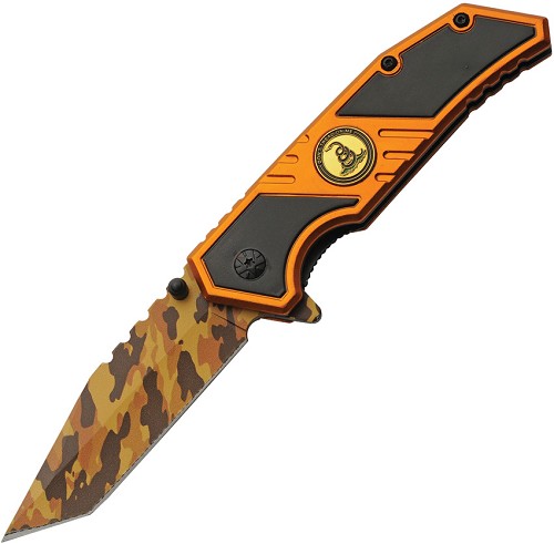 Rite Edge Dont Tread Camo Linerlock Pocket Knife Spring Assisted - CN300598GD 