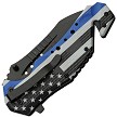 CN300599PO Rite Edge Police Flag Linerlock Pocket Knife 