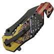 CN300599YW Rite Edge Dont Tread Linerlock Pocket Knife Spring Assisted 