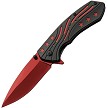 Rite Edge Red Stars Linerlock Pocket Knife Spring Assisted - CN300600RD 