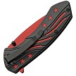 CN300600RD Rite Edge Red Stars Linerlock Pocket Knife Spring Assisted 