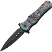 Rite Edge Headdress Linerlock Pocket Knife Spring Assisted Wolf - CN300603WF 
