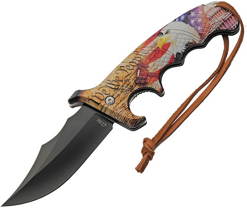 Rite Edge Defender Linerlock Pocket Knife Spring Assisted Eagle - CN300607EG 