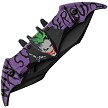 CN300609PU Rite Edge Why So Serious Linerlock Pocket Knife Spring Assisted 