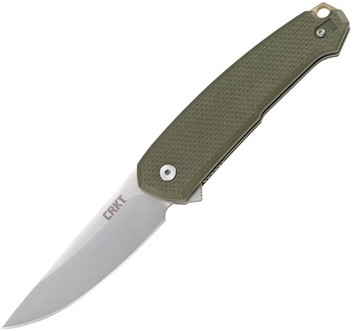 CRKT Tueto Linerlock Pocket Knife OD Green Spring Assisted - CR5325 