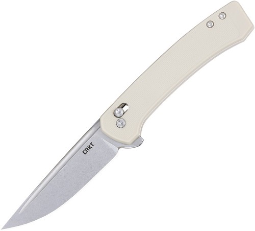 CRKT Q Compact Crossbar Lock Pocket Knife White - CR7075S 