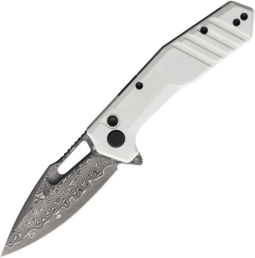Critical Strike Rowdy Button Lock Pocket Knife White - CRSB508WHTM 