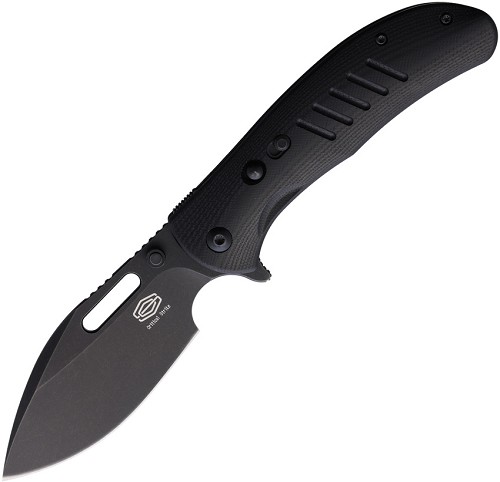 Critical Strike Zulu Button Lock Pocket Knife Black - CRSTL505BKBW 