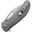 Critical Strike Zulu Button Lock Pocket Knife Gray - CRSTL505GRSA 