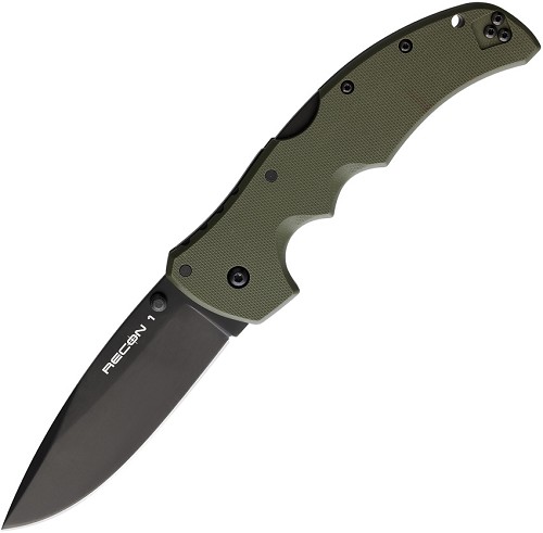 Cold Steel Recon 1 Lockback Pocket Knife OD Green - CS27BSODBK 