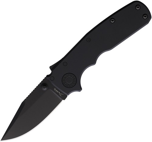 Demko Shark Cub Stealth Lockblade Pocket Knife Clip Point Black - DEM19275 