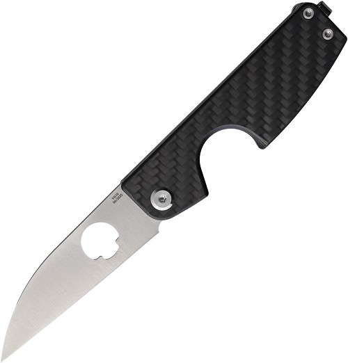Daggerr Cigar Slip Joint Pocket Knife Carbon Fiber Damascus - DGRCGRCFDMW 