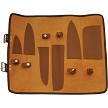 DM1378 Damascus Set-6 Piece Chef Knives with Roll 