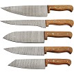 Damascus Mosaic Kitchen Knife Set 5 Piece - DM1392 