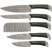DM1396 Damascus Kitchen Knife Set with Roll 