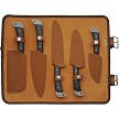 DM1396 Damascus Kitchen Knife Set with Roll 