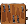DM1397 Damascus Umbra River Kitchen Knife Set with Roll 