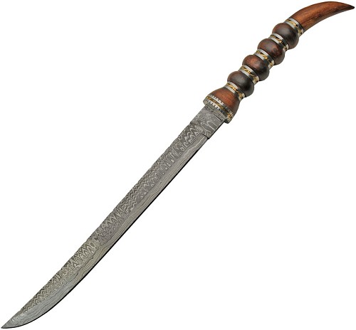 Damascus Ring Tail Saber Sword - DM5034 