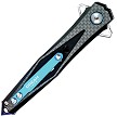 Dreamtech Linerlock Pocket Knife Carbon Fiber G10 Black - DTK3392C 