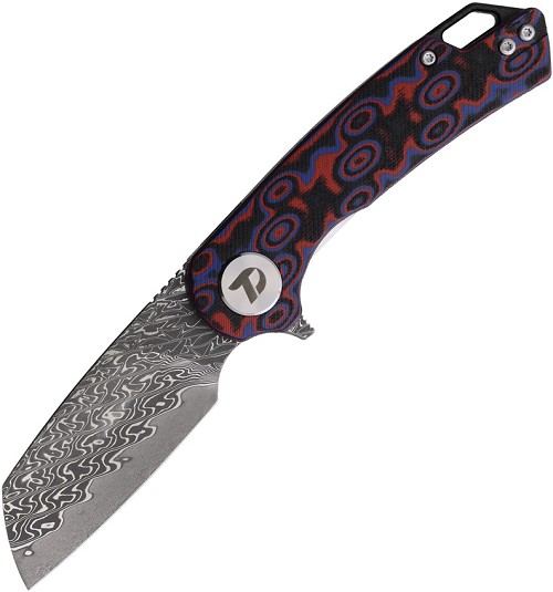 Dreamtech Linerlock Pocket Knife Damascus Red - DTK3599MRD 