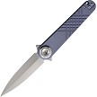 Dreamtech Button Lock Pocket Knife Blue Titanium - DTK4052TBL 