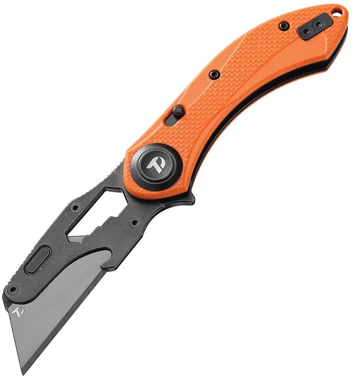 Dreamtech D4518 Utility Button Lock Pocket Knife Orange - DTK4518GO 