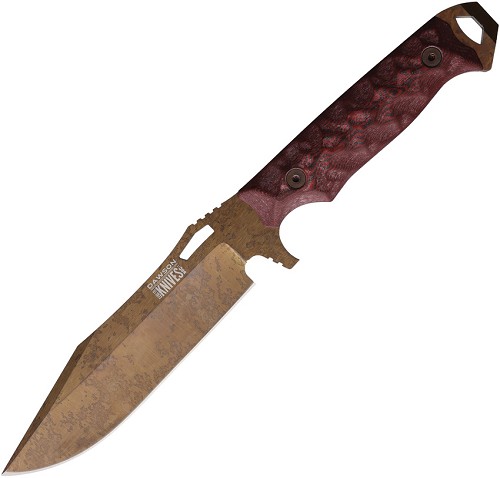 Dawson Marauder Fixed Blade Knife Red Black G10 - DW83984 
