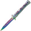 ElitEdge Stiletto Linerlock Pocket Knife Spring Assisted Spectrum - EE10A119RB 