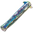 ElitEdge Stiletto Linerlock Pocket Knife Spring Assisted Spectrum - EE10A119RB 