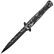 ElitEdge Stiletto Linerlock Pocket Knife Spring Assisted Black - EE10A119SB 