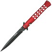 ElitEdge Linerlock Pocket Knife Spring Assisted Opening Red - EE10A128RD 