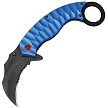 ElitEdge Spring Assisted Opening Karambit Linerlock Pocket Knife Blue - EE10A130BL 