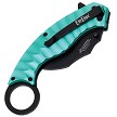 ElitEdge Spring Assisted Opening Karambit Linerlock Pocket Knife Teal - EE10A130TQ 