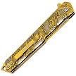 ElitEdge Linerlock Pocket Knife Spring Assisted Opening Dragon Gold - EE10A134GD 