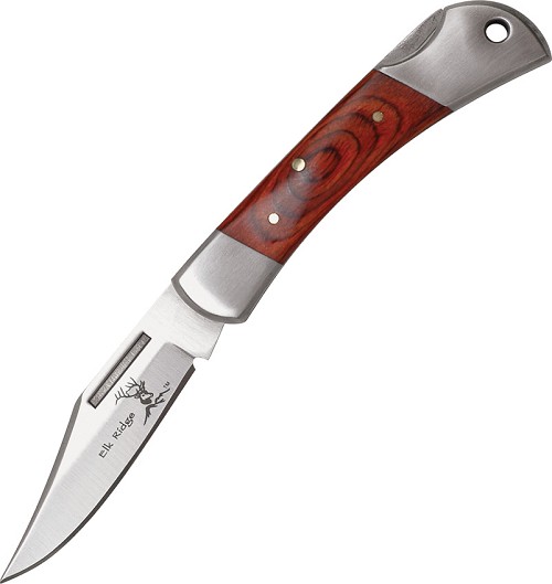 Elk Ridge Lockback Pocket Knife Pakkawood - ER123W 